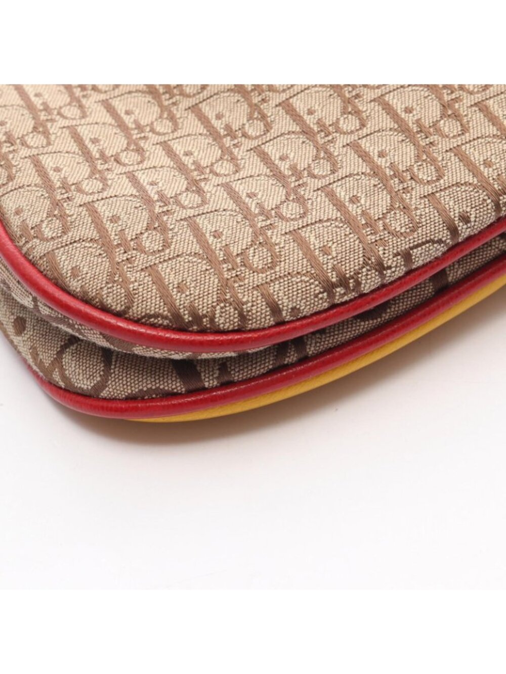 Dior Shoulder Bag Rasta Trotter Saddle Pocket Beige Multi Canvas Leather - Picture 8 of 15